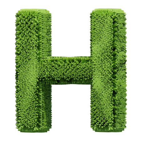 Forma de hierba H  3D Icon