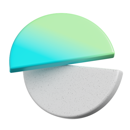 Forma de la mitad de un pastel  3D Icon