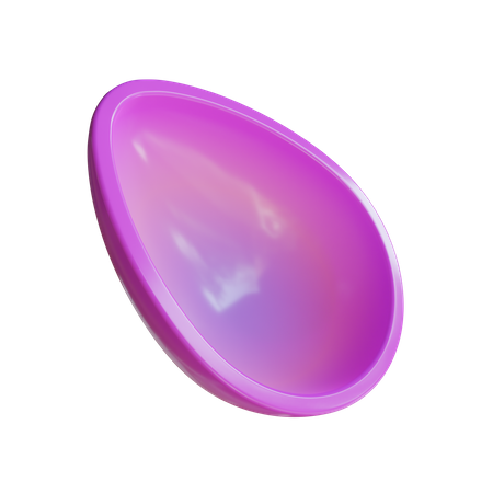 Forma de medio huevo  3D Icon