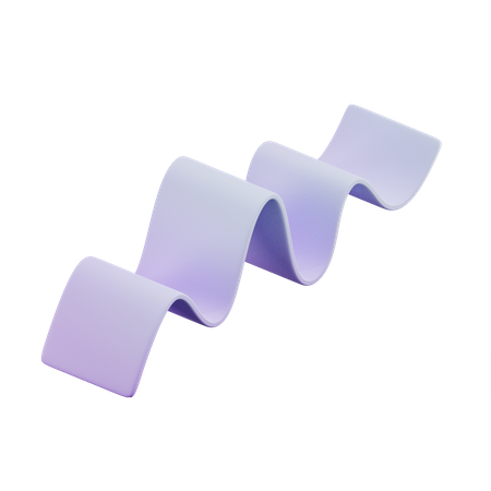 Forma de onda ancha y delgada  3D Icon