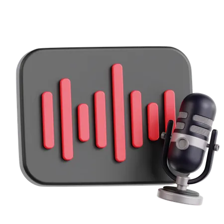 Audio de forma de onda  3D Icon