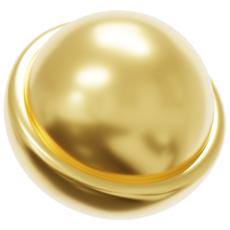 Forma de onda de oro  3D Icon