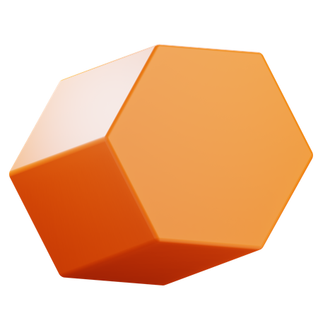 Forma de prisma hexagonal  3D Icon