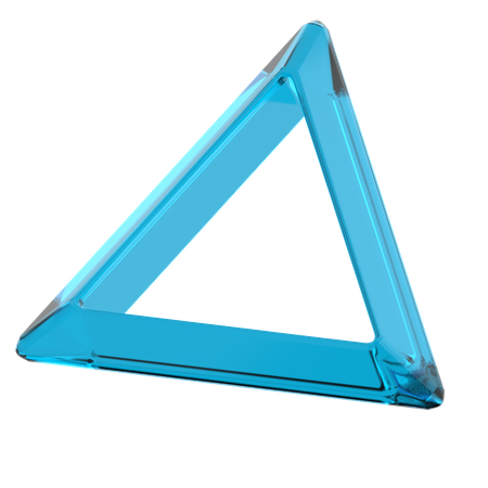 Forma de triángulo hueco  3D Icon