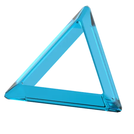Forma de triángulo hueco  3D Icon