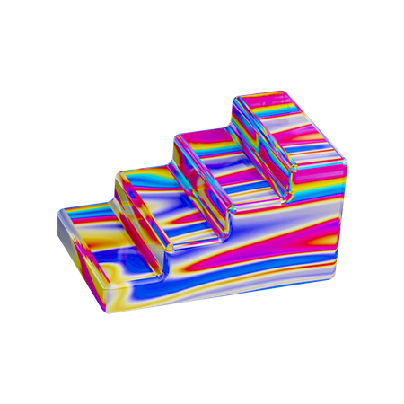 Forma de escalera  3D Illustration