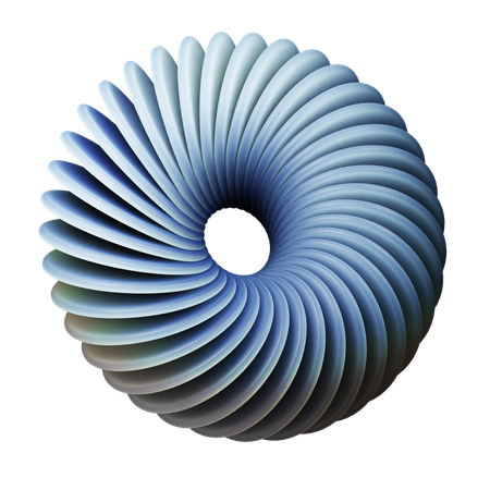 Forma de espiral ondulada  3D Icon