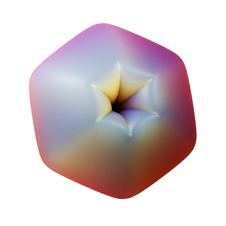 Forma hexagonal  3D Icon