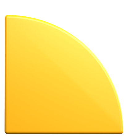 Forma geométrica de medio círculo  3D Icon