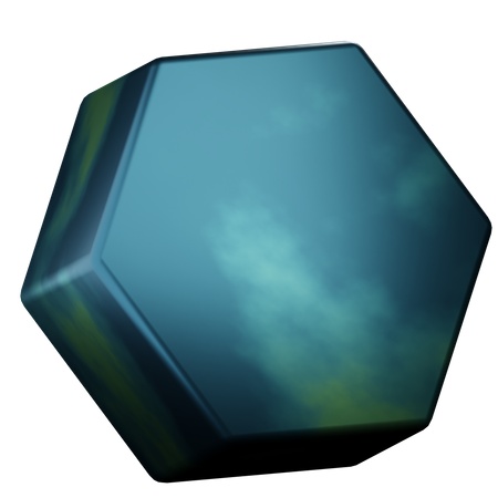 Forma hexagonal  3D Icon