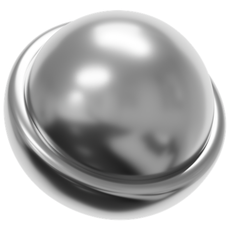 Forma ondulada cromada 3D Icon