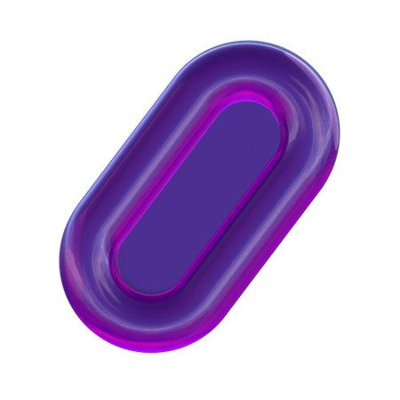Forma oval  3D Icon