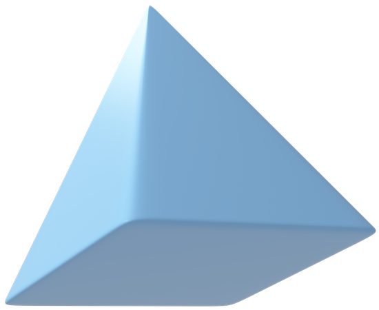 Forma piramidal  3D Illustration