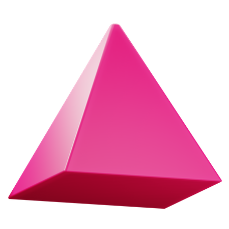 Forma de pirámide cuadrada  3D Icon
