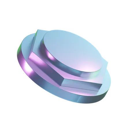 Forma de podio  3D Icon