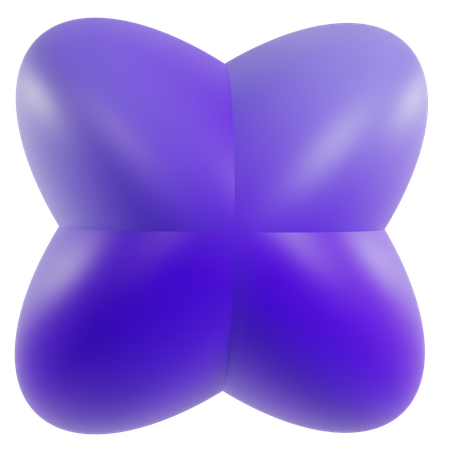 Forma púrpura abstracta  3D Icon