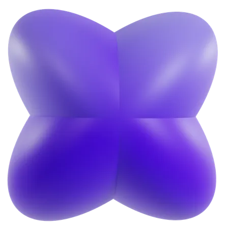 Forma púrpura abstracta  3D Icon