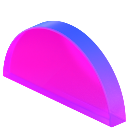 Forma de semicírculo  3D Icon