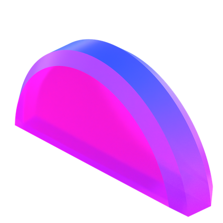 Forma de semicírculo  3D Icon