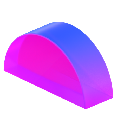 Forma de semicírculo  3D Icon
