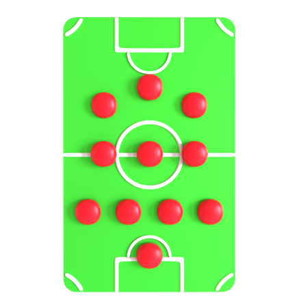 Formacion de futbol  3D Icon