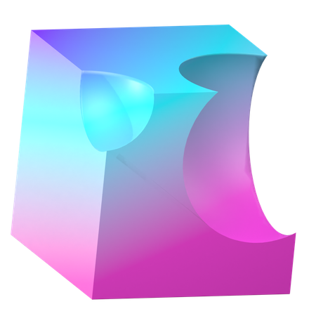 Bloquear formas abstratas  3D Icon