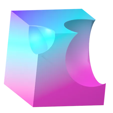 Bloquear formas abstratas  3D Icon