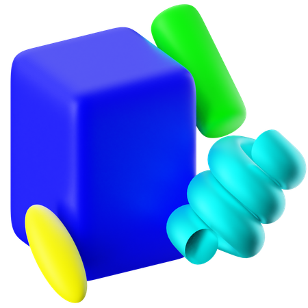 Formas abstratas de cubo  3D Icon