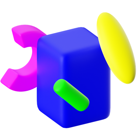 Formas abstratas de cubo  3D Icon