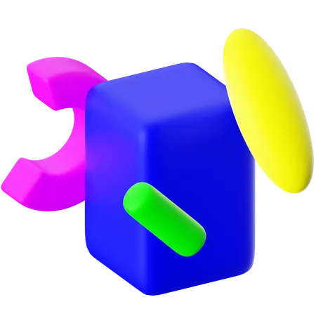 Formas abstratas de cubo  3D Icon