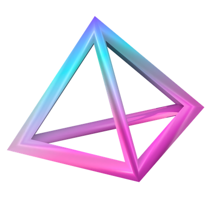 Formas abstratas de pirâmide  3D Icon