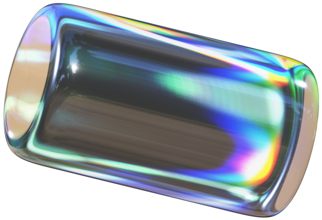 Formas cilíndricas de vidrio tintado de espectro  3D Icon