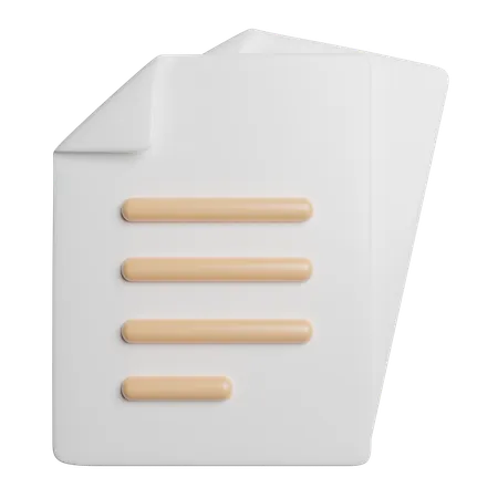 Document File Page 3D Icon