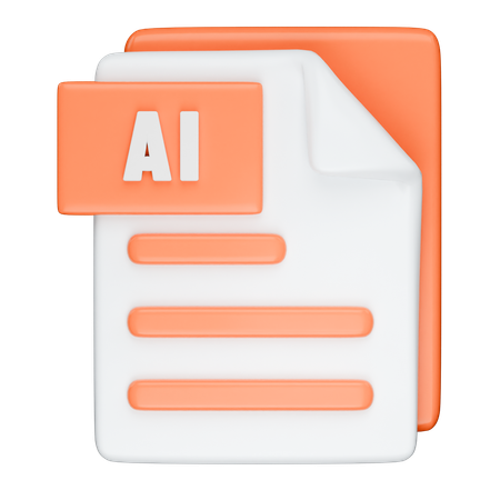 Format AI  3D Icon
