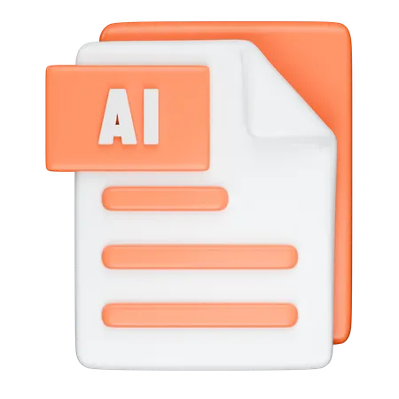 Format AI  3D Icon
