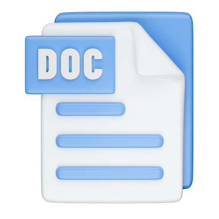 Format DOC  3D Icon