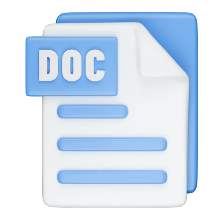 Format DOC  3D Icon