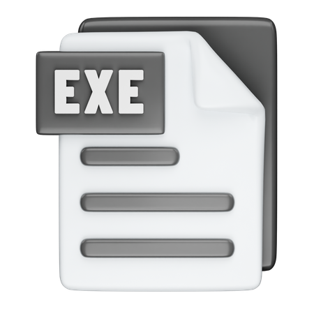Format EXE  3D Icon