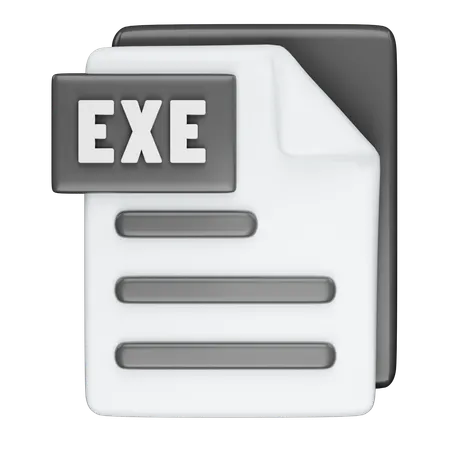 Format EXE  3D Icon