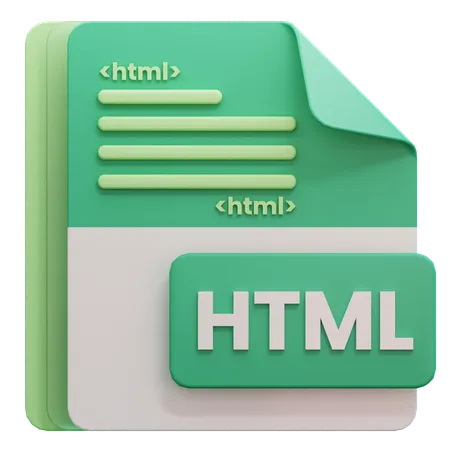 Format de fichier HTML  3D Icon