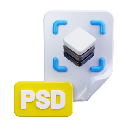 Format de fichier PSD  3D Icon