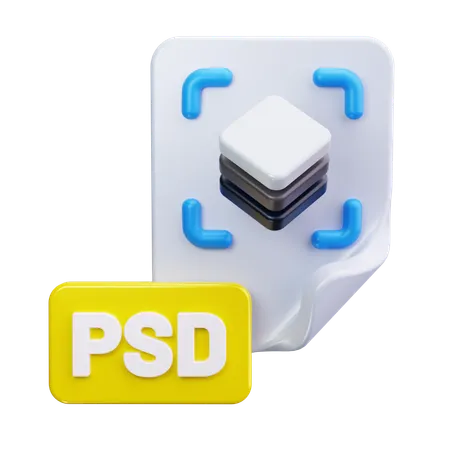 Format de fichier PSD  3D Icon