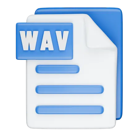 Format WAV  3D Icon