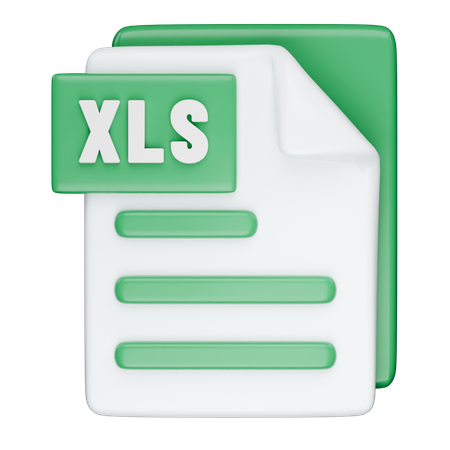 Format XLS  3D Icon
