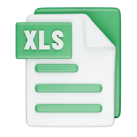 Format XLS  3D Icon