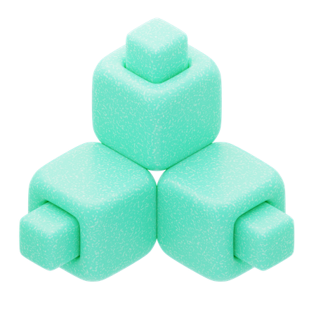 Formation de blocs triangulaires en résine plastique  3D Icon