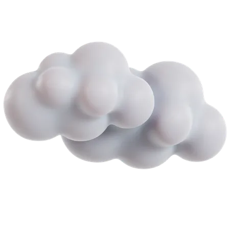 Formation de nuages blancs et doux  3D Icon