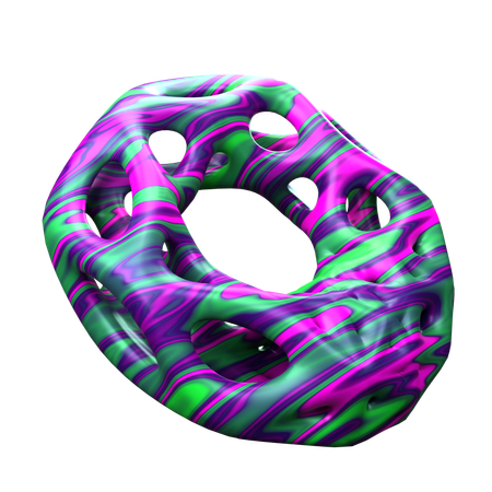 Forma abstrata de anel  3D Icon