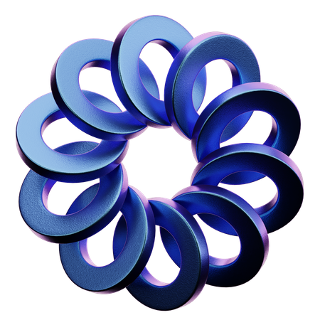 Forma abstrata de anel  3D Icon