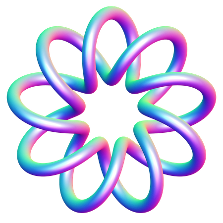 Forma abstrata de anel  3D Icon